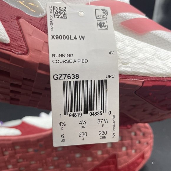 Adidas X9000L4 Boost Chinese New Year CNY Shoes Women's 6 White Red Running New - Picture 7 of 7